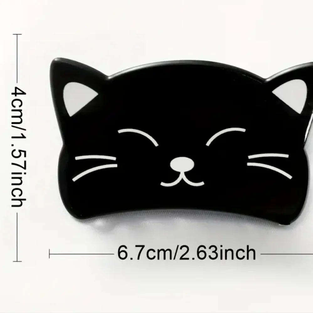 Black Cat Hair Clip ACRYLIC Hair Claw